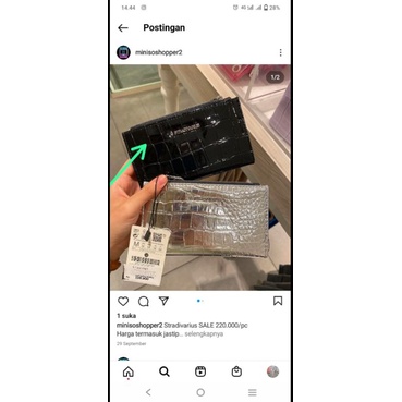 DompetCrocoSilverStradivarius