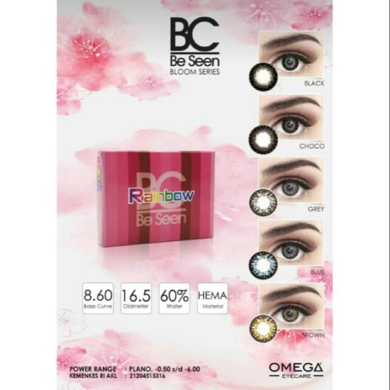 Softlens RAINBOW BLOOM 16,5 MM Normal Minus By Omega / Soflen Rainbow Bloom / Rainbow Bloom By Omega / Softlens Big Eyes / Rainbow BC Be Seen PART 1