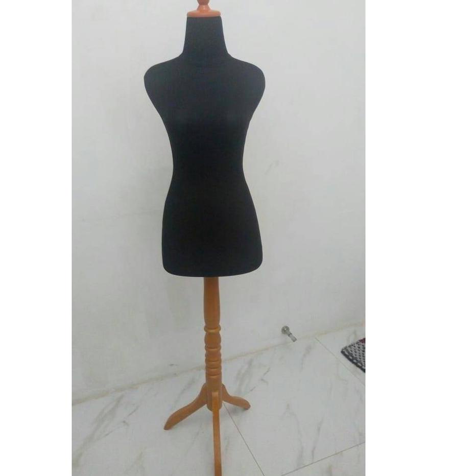 COD✔️MANEKIN WANITA DM HITAM KAKI KAYU | MANEKIN WANITA | PATUNG BAJU CEWE|KD3