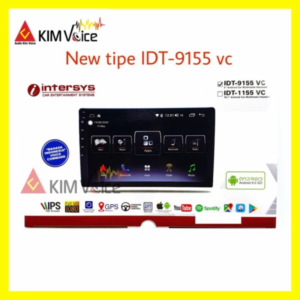 Jual last stok Head Unit Android INTERSYS IDT-9156 9 Inch ram 2gb/16gb 26S Berkualitas