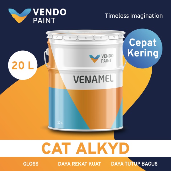 Vendopaint Cat Kayu dan Besi Venamel 20 L - Cepat Kering