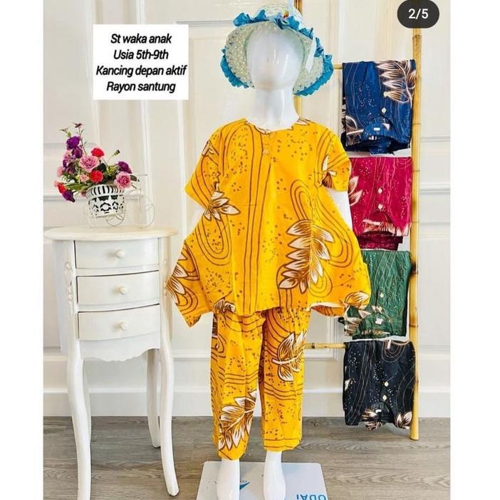 ONE SET WAKA - SETELAN ANAK USIA TANGGUNG - SET ANAK PEREMPUAN SETELAN WAKA - WAKA ▪ POG.18Oc22ᴳ
