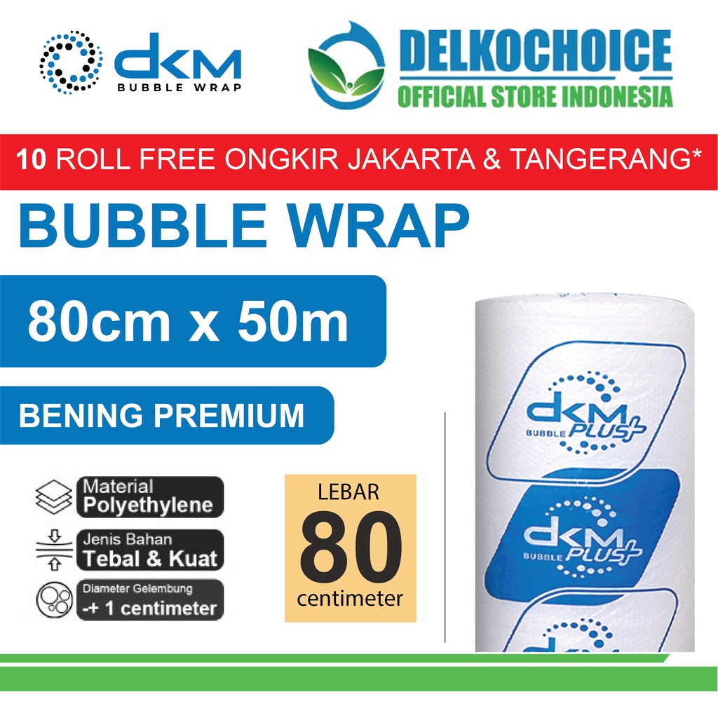 

Plastik Bubble Wrap Bening Premium 80CM x 50M TEBAL DKM+ Bubblewrap
