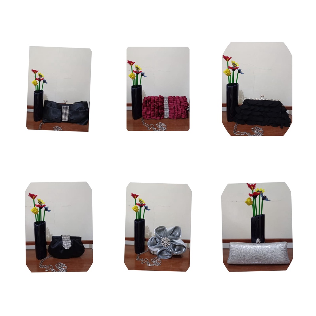 Tas dompet pesta satin, ringan mewah elegant