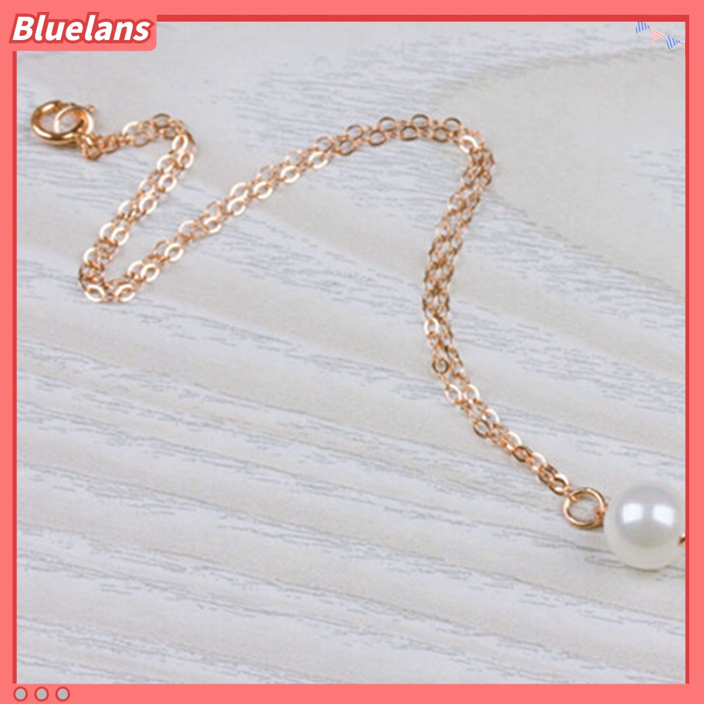 Bluelans Sexy Women Pearl Rose Gold Ankle Chain Anklet Bracelet Foot Jewelry Sandal Beach