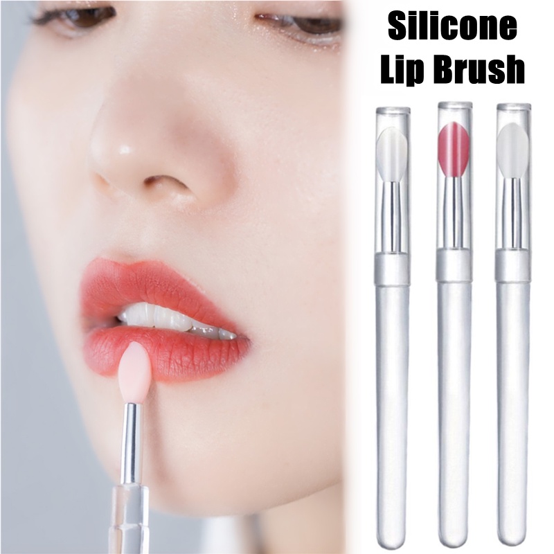 1 Pc Brush Makeup Bahan Silikon Transparan Multifungsi Dengan Tutup Untuk Eyeshadow