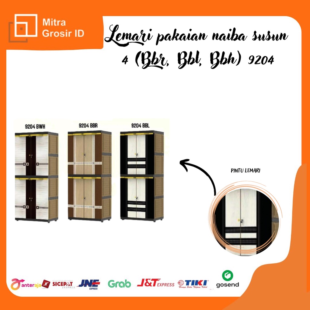 LEMARI PAKAIAN NAIBA SUSUN 4(BBR, BBL, BBH) 9204