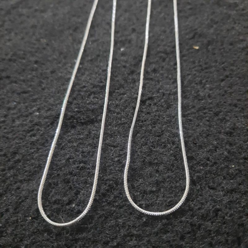 1pcs Kalung Titanium Pria Model Rantai Belut 40 Cm
