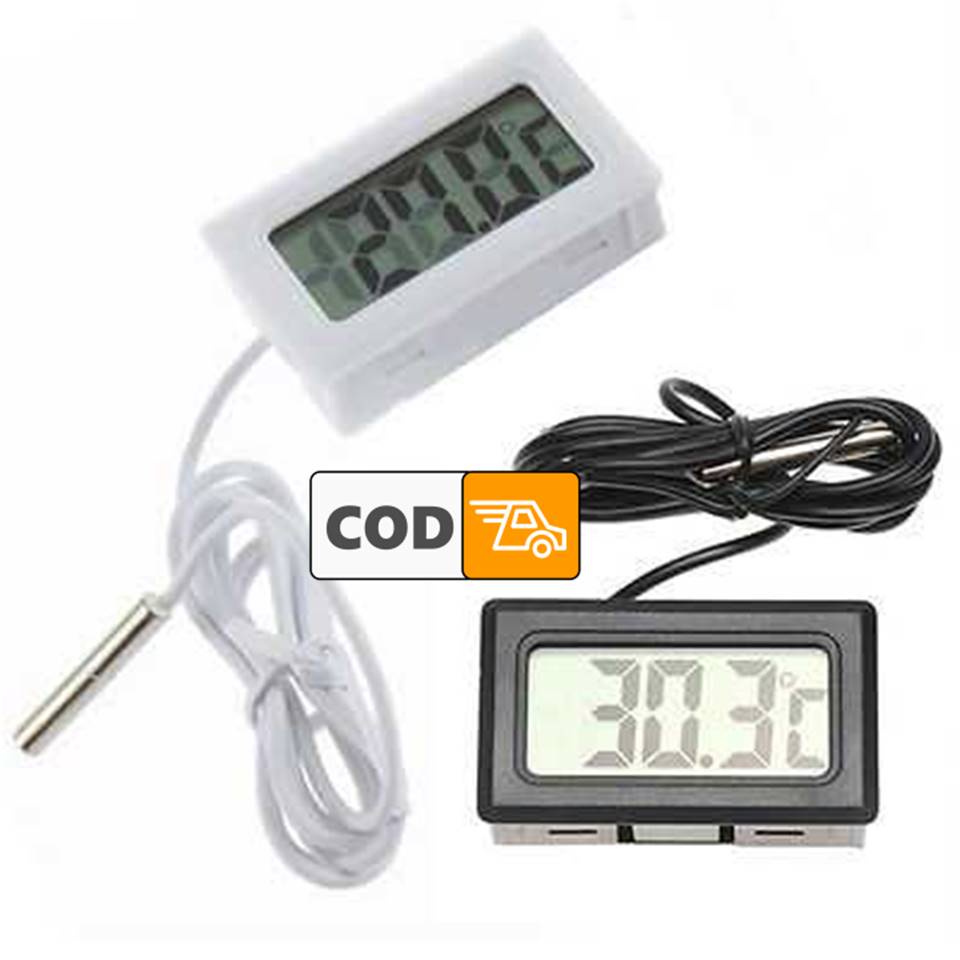 【COD+Dalam stok+Pengiriman Cepat】YUN Mall Termometer Aquarium Digital Alat Pengukur Temperatur Suhu Air Thermometer Layar LCD Hasil Akurat