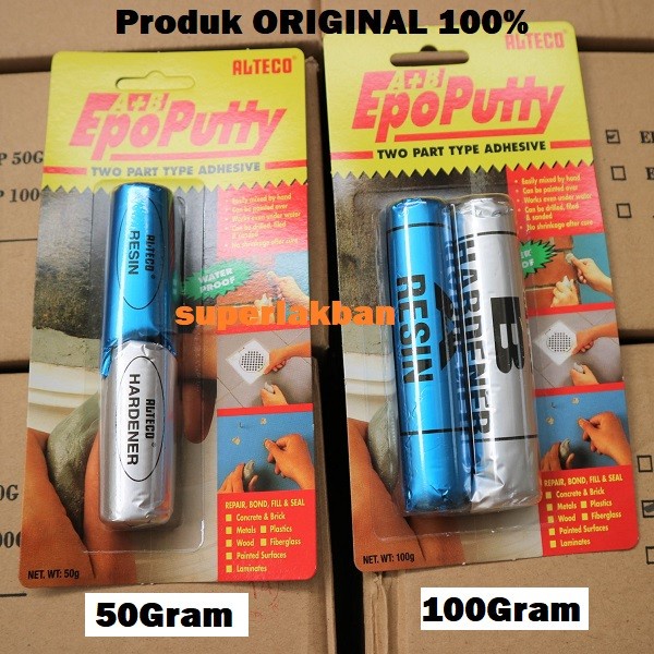 Lem Porting Alteco Epo Putty Tambal Knalpot Radiator Mesin Bocor Tahan panas Serbaguna Perekat Epoxy Waterproof