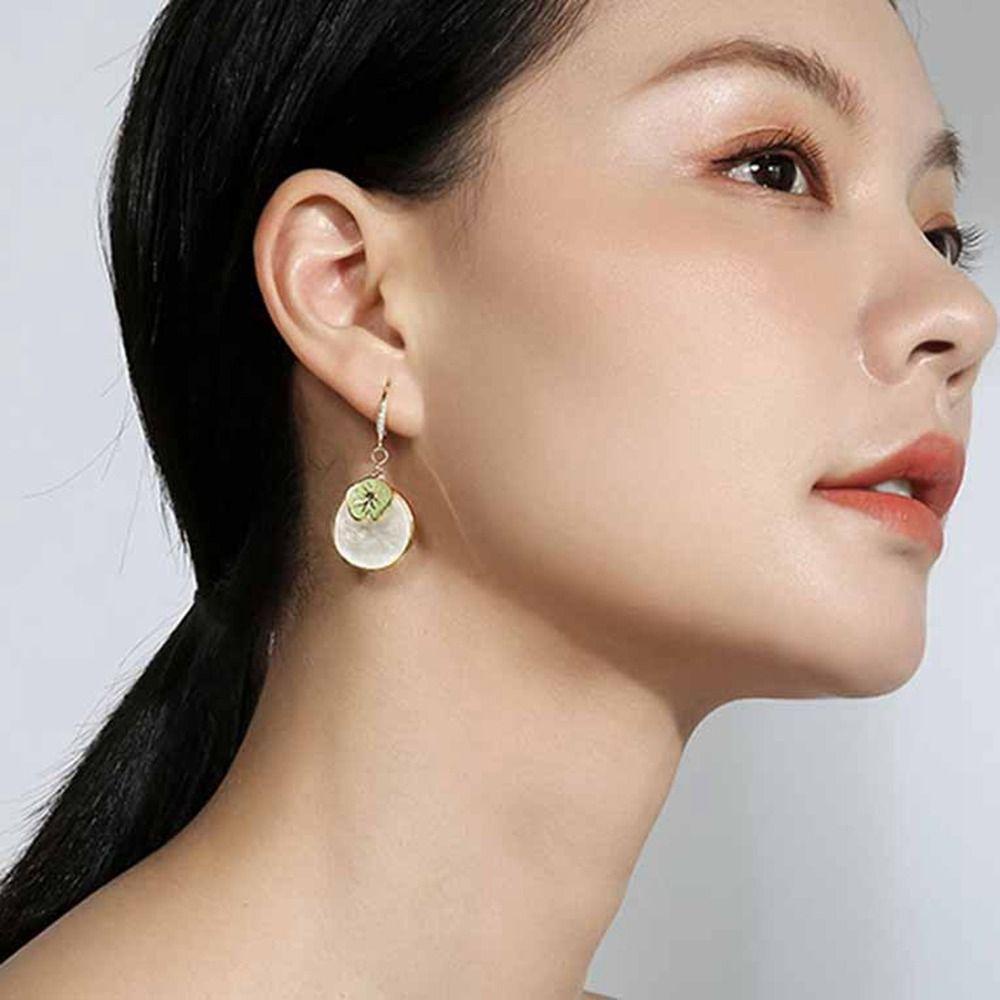 Mxbeauty Anting Imlek Fashion Drop Earrings Mutiara Emas Berlian Perhiasan Tahun Baru Perhiasan Gaya Cina Anting Koi Merah