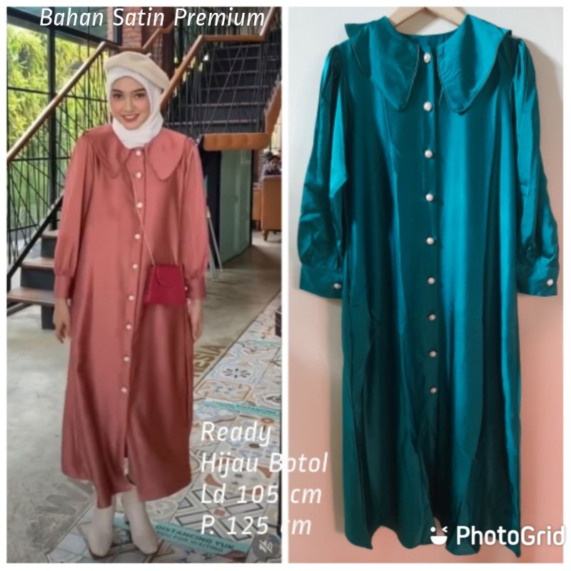 Midi Dress Polos Satin by Ruang Gaya