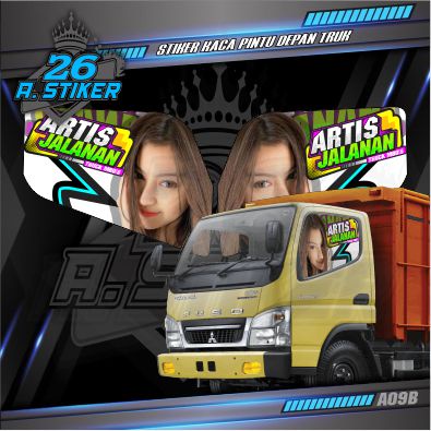 Stiker Decal Kaca Pintu All Truck Canter, Ragasa, Umplung, Giga, Dyna, Elf Macan Dll Custom Bisa Req