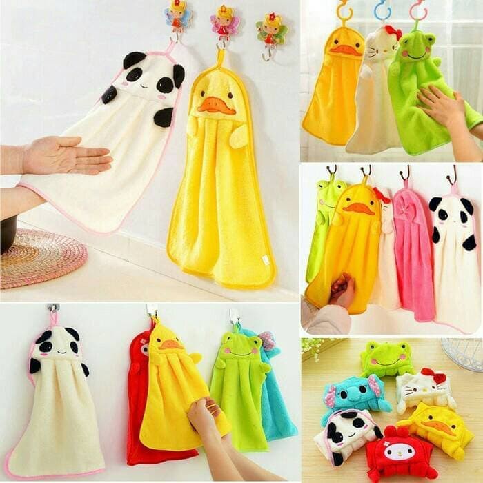 Tifaka - Kain Lap Tangan Gantung Microfiber Karakter Lucu Murah - Hand Towel Handuk Kecil
