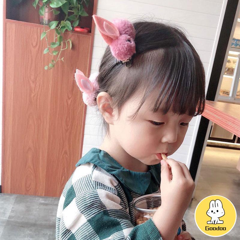 Jepit Rambut Bentuk Kelinci Bahan Karet Gaya Korea Untuk Anak Perempuan S -Doo