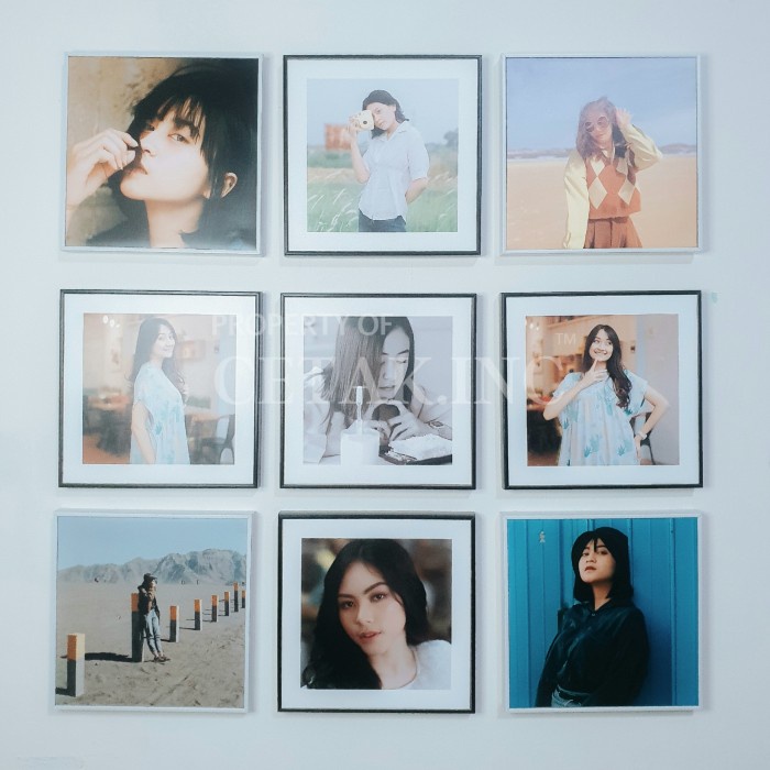 4PCS FOTO BLOK INSTAWALL CETAK FOTO + FRAME DINDING 8R 20X20CM