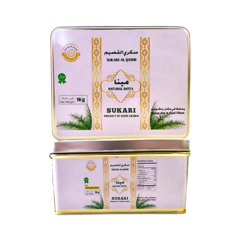 

Kurma Sukari Kaleng AL QASSIM Kemasan Kaleng Premium 1kg