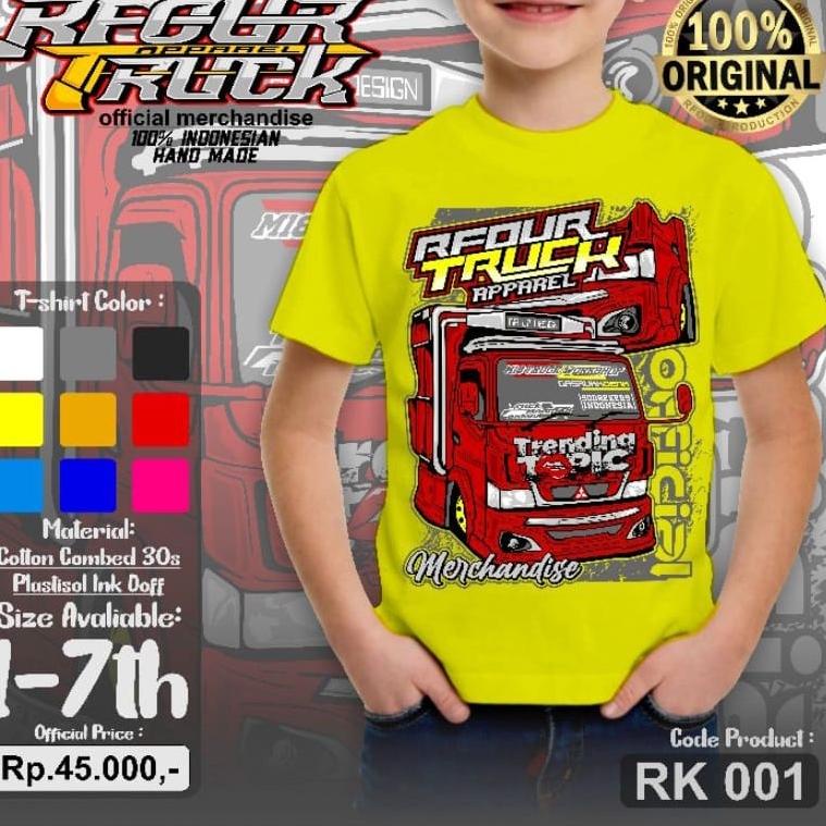 "KWG.18Oc22y" KAOS TRUCK OLENG ANAK TRENDING TOPIC BAJU KAOS TRUK ANAK USIA 2-7 TAHUN KAOS ANAK GAMB
