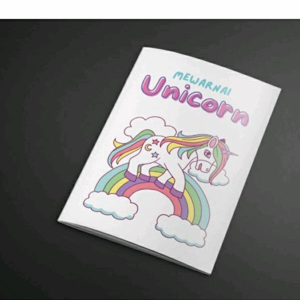 buku belajar mewarnai anak PAUD unicorn buku mewarnai unicorn