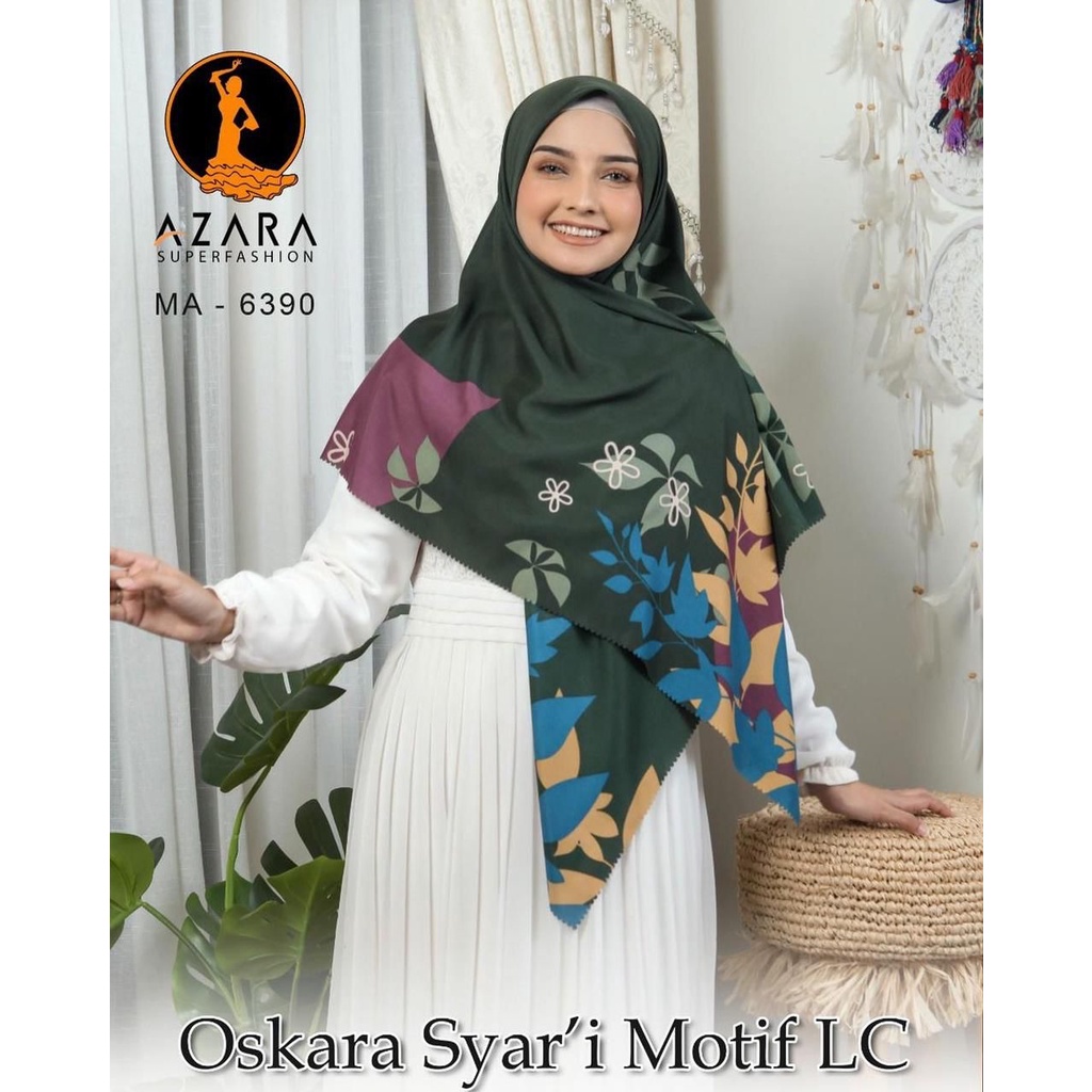 [ PART 1 ] AZARA OSKARA SYAR'I LC, BAHAN VOAL PREMIUM IMPORT, UKURAN 130X130 CM, HIJAB SEGI EMPAT SYAR'I MOTIF