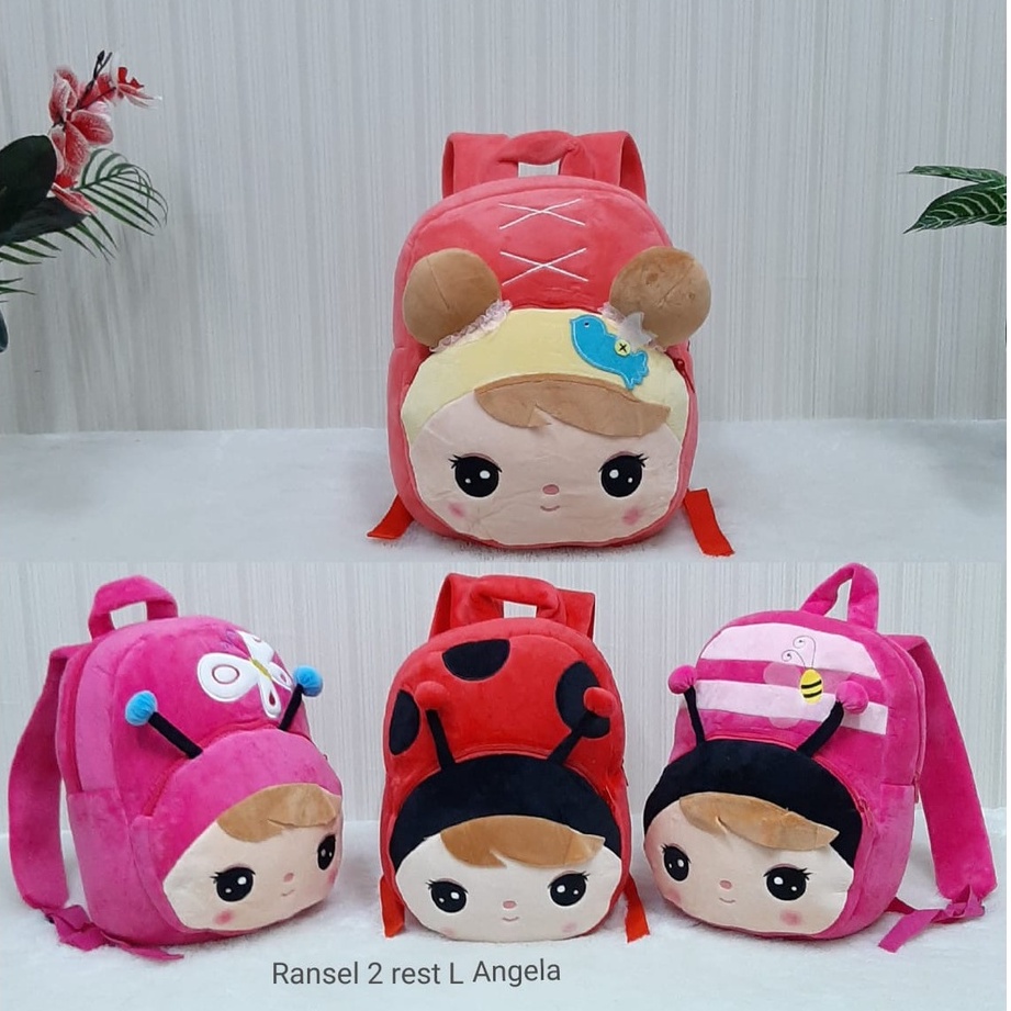 Toysopedia Tas Ransel Anak Cewek Angela 2 Rest L/Backpack Anak Tk SD/Kado Tas Anak Lucu