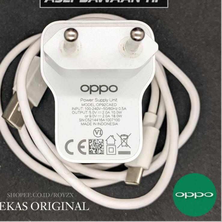 Top Limited CHARGER OPPO A92 - A53 - A54 TYPE C ORIGINAL FAST CHARGING 18 WATT BAWAAN HP