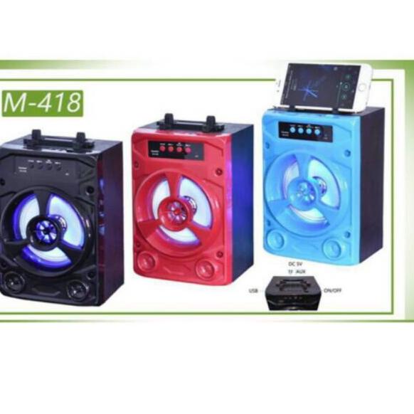 Limited Product--Speaker Bluetooth Wiriless M-418 / M408 Portablet LED Stand Hp Speaker BT