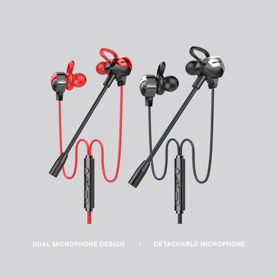 Earphone Gaming Rexus ME-6 with Dual Michrophone