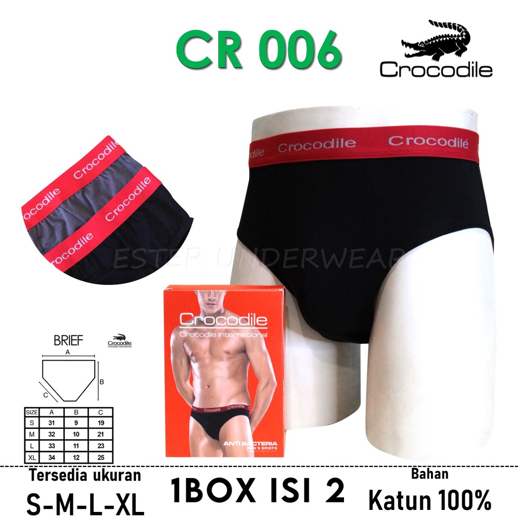 Celana Dalam Pria CROCODILE CR 006 ISI-2 PCS