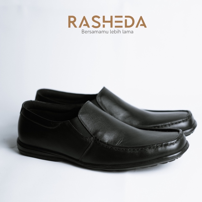 Sepatu Formal Pria Kulit Asli Rasheda B 16 P Kasual Slipon Big Size