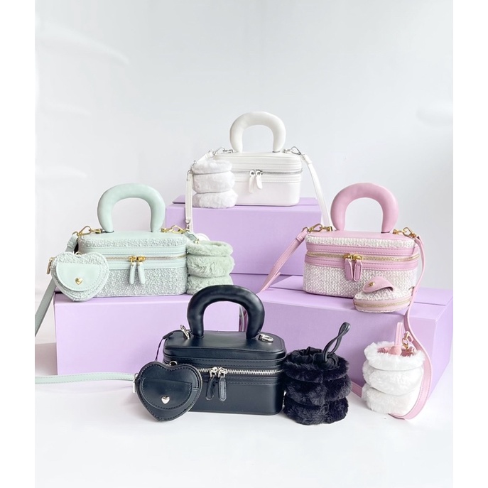 Tas Selempang Wanita Melody Gift Set Box Double Pouch - 9018#