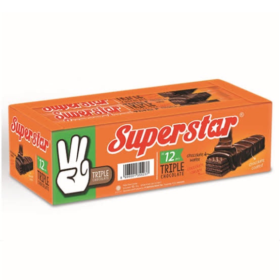 

Superstar Triple Chocolate Box 12 Pcs berat 216 Gr