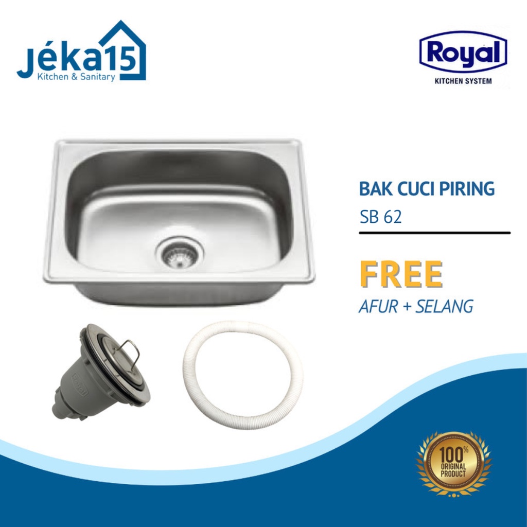 BAK CUCI PIRING | KITCHEN SINK STAINLESS ROYAL SB 62