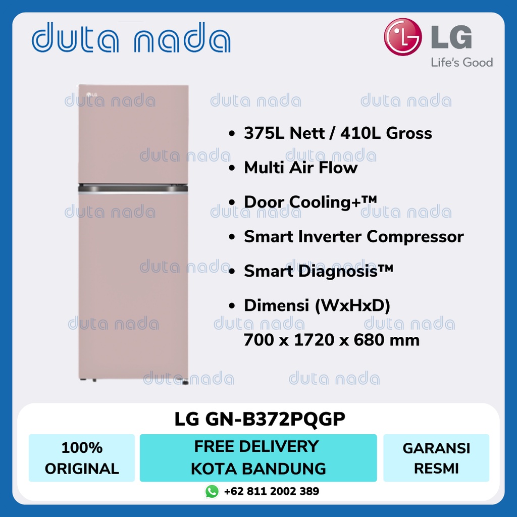 LG Kulkas 2 Pintu GN-B372PQGP / GNB372PQGP