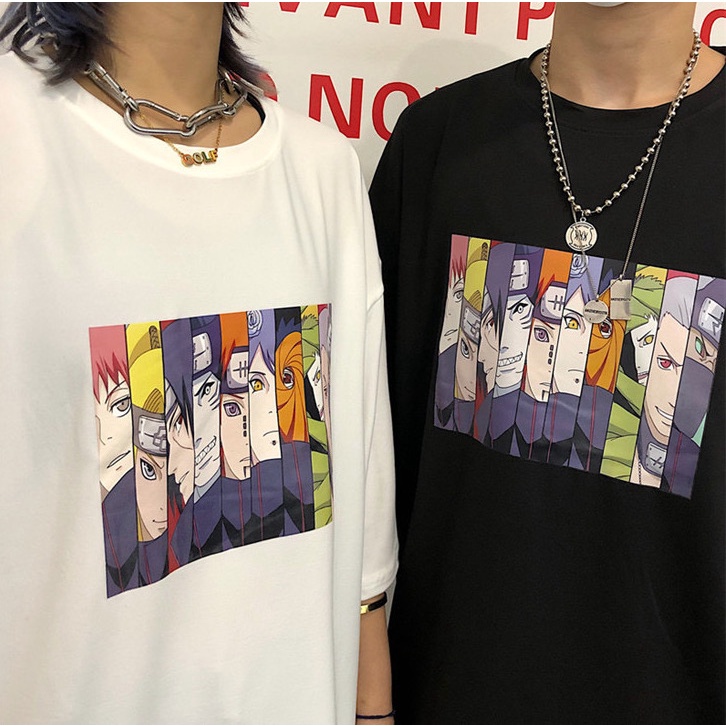 BRIGO Kaos Oversize Naruto Cool Collor Anime II Kaos Jumbo Size Pria &amp; Wanita II Kaos Oversize Print DTF