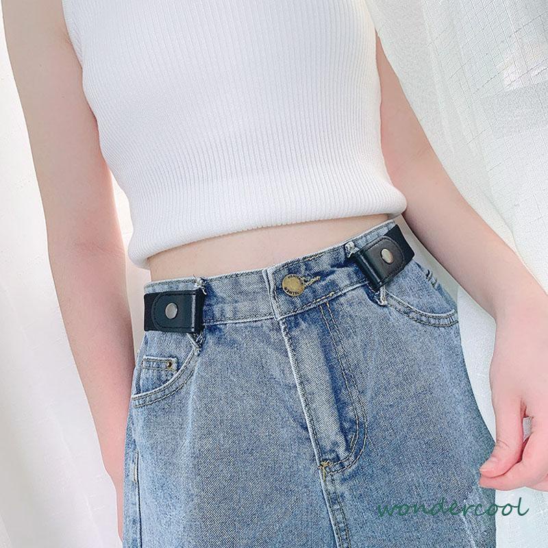 Cod Hiasan Bebas Lubang /Ikat Pinggang Wanita Ring Belt Match Sabuk All-Match Elastis Tanpa Tanda Fashion-Won