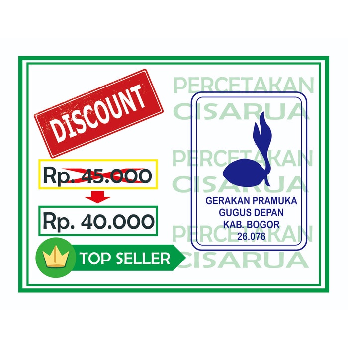 

Bergaransi Stempel Flash/Warna Untuk Pramuka Gugus Depan Terbatas