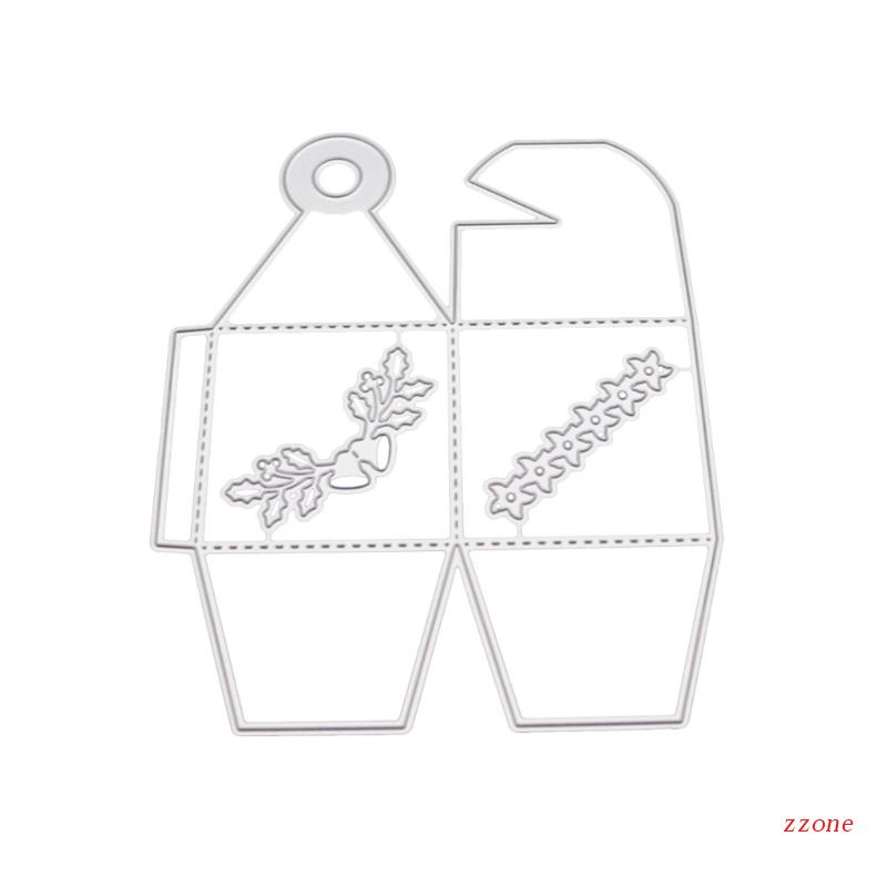 Cetakan Stensil Cutting Dies Motif Kotak Natal Bahan Metal Untuk Scrapbook / Craft DIY