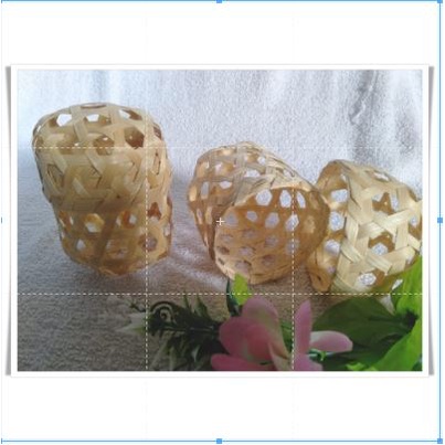 TERMURAHkerajinan bambu keranjang bambu anyaman bambu anyaman rotan WADAH ANYAMAN BAMBU SUPER MINI D