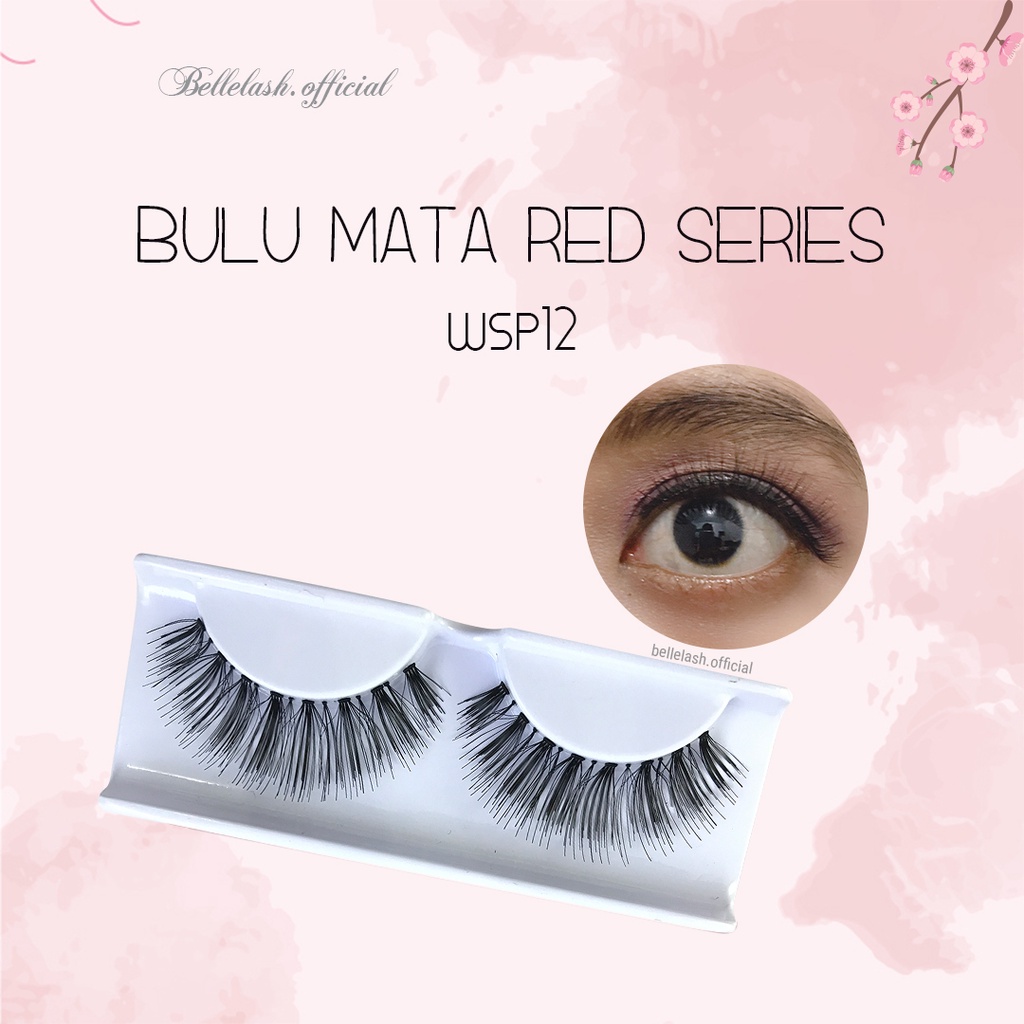 WSP 12 Bulu Mata Palsu Handmade Natural False Eyelash Eye Lashes Belle Eyelashes