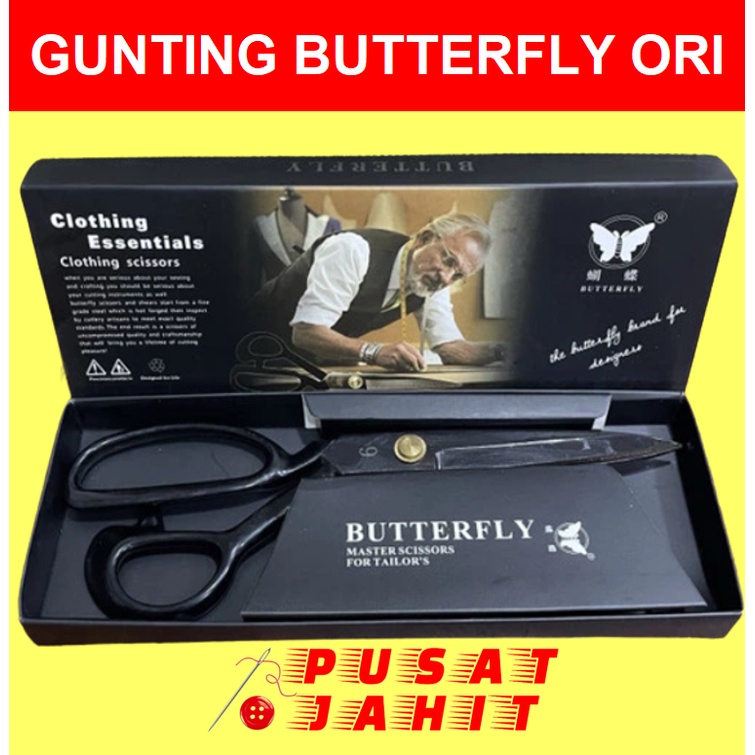 

Gunting Tailor Butterfly HITAM Gunting Bahan Kain ORIGINAL