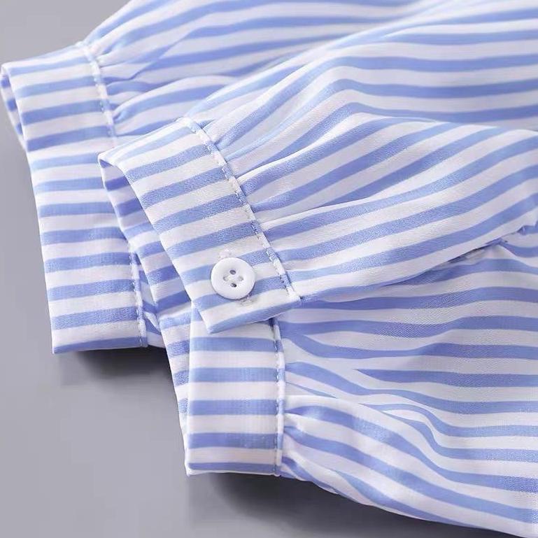 NEW BANZA TOP - KEMEJA WANITA CASUAL - ATASAN WANITA KOREA STYLE - KEMEJA UNIQLO - KEMEJA STRIPE - U