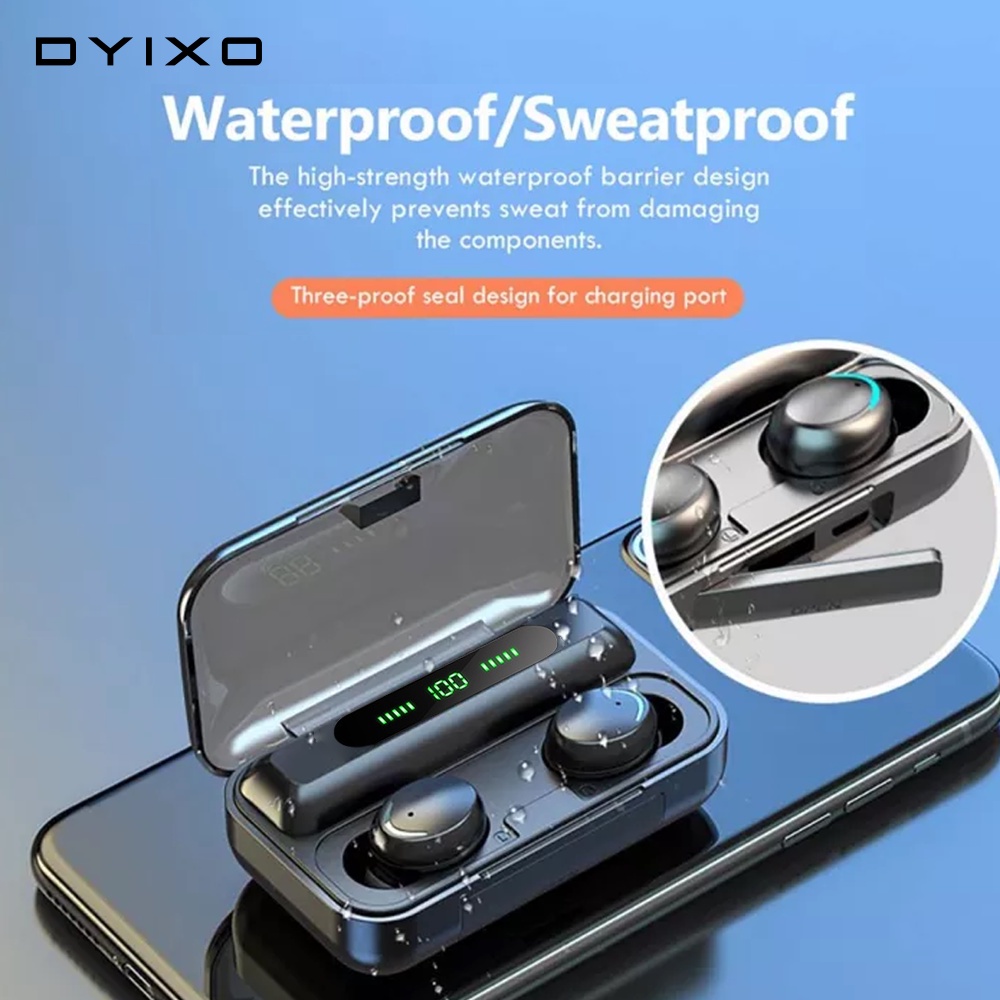 F9 Bluetooth Earphones 9D Sound Wireless Bluetooth Headset Touch Control Bluetooth Earphone With Mic