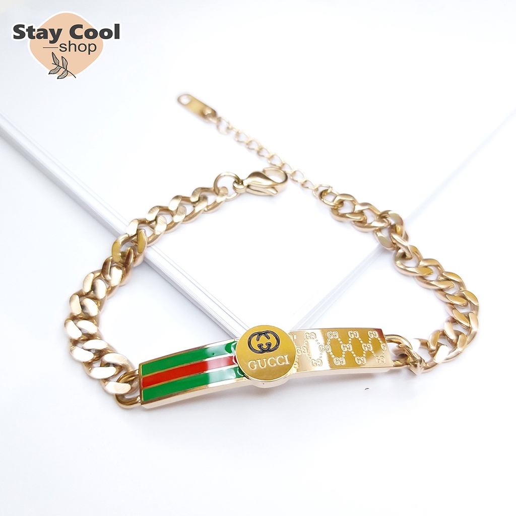 GELANG TANGAN GC Asli Titanium Anti Karat Dan Luntur Gelang PRIA Dan Wanita Remaja Korea G