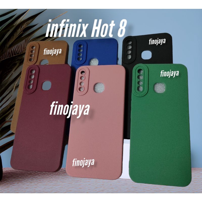 Case Macaron Infinix Hot 8 Silikon Casing Selicon Softcase Pelindung Pro Camera