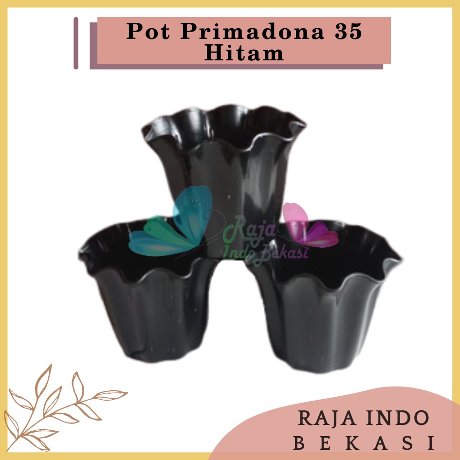 Pot Shallom Primadona 35 Hitam Pot Bunga Plastik Putih Cantik Tebal Gelombang Bagus Pot Primadona 15 20 25 30 35 40 Putih Pink Hitam SHALLOM PRIMADONA 20 pot bunga plastik putih cantik tebal motif ombak gelombang bagus