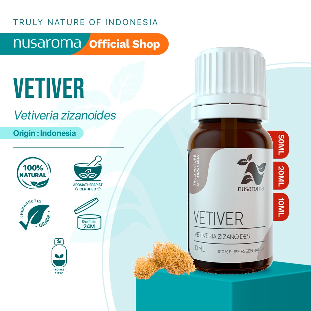 Nusaroma Vetiver Oil Essential Pure Oil