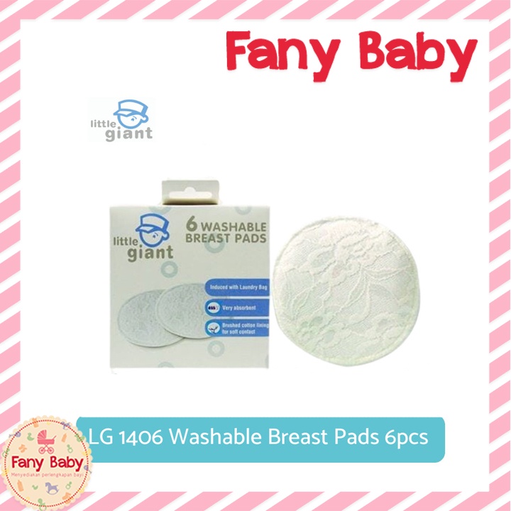 LITTLE GIANT WASHABLE BREASTPAD ISI 6PCS