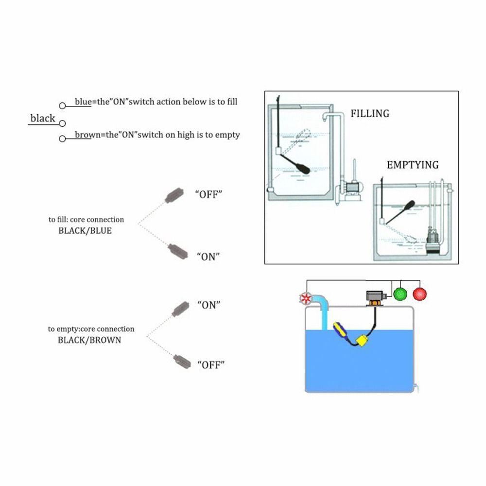 Top Float Switch M15 1-5M Cairan Cairan Kontaktor Level Switch Tangki Kolam Sensor Aliran