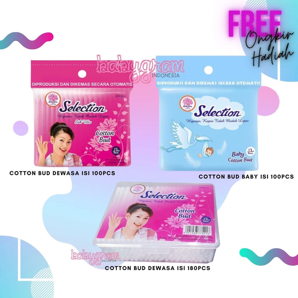 KAPAS WAJAH SELECTION 35gr FACIAL COTTON BUD